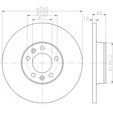 8DD 355 113-681 HELLA PAGID Тормозной диск