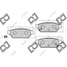 BP1057 DJ PARTS Комплект тормозных колодок, дисковый тормоз