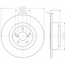 8DD 355 113-791 HELLA PAGID Тормозной диск