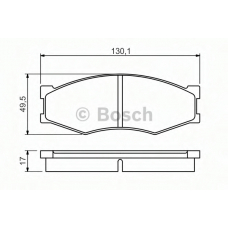 0 986 494 541 BOSCH Комплект тормозных колодок, дисковый тормоз