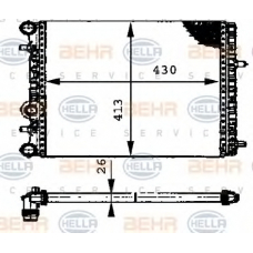 8MK 376 716-234 HELLA Радиатор, охлаждение двигателя