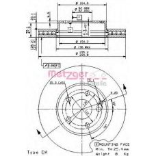 24897 E METZGER Тормозной диск