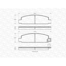 363702160687 MAGNETI MARELLI Комплект тормозных колодок, дисковый тормоз