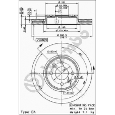 09.8137.24 BREMBO Тормозной диск