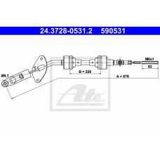 24.3728-0531.2 ATE Трос, управление сцеплением