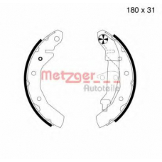 MG 724 METZGER Комплект тормозных колодок
