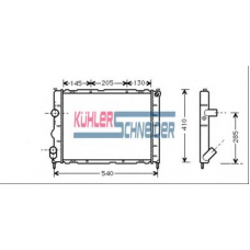 0918301 KUHLER SCHNEIDER Радиатор, охлаждение двигател