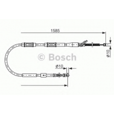 1 987 477 413 BOSCH Трос, стояночная тормозная система