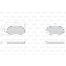 872240 VALEO Комплект тормозных колодок, дисковый тормоз