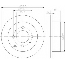 8DD 355 110-941 HELLA Тормозной диск