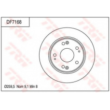 DF7168 TRW Тормозной диск