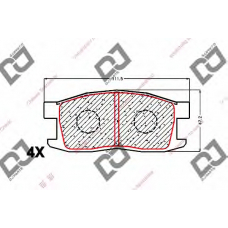 BP1736 DJ PARTS Комплект тормозных колодок, дисковый тормоз