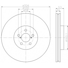 8DD 355 114-651 HELLA PAGID Тормозной диск