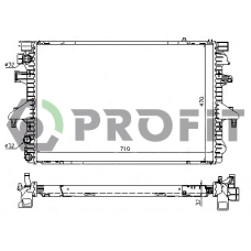 PR 9567A6 PROFIT Радиатор, охлаждение двигателя