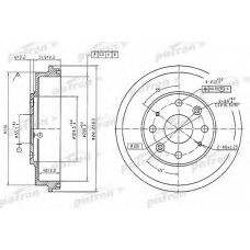 PDR1546 PATRON Тормозной барабан