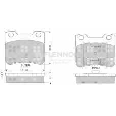 FB210300 FLENNOR Комплект тормозных колодок, дисковый тормоз