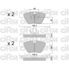 822-207-3 CIFAM Комплект тормозных колодок, дисковый тормоз