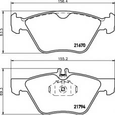 8DB 355 007-861 HELLA PAGID Комплект тормозных колодок, дисковый тормоз