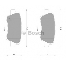 0 986 AB3 100 BOSCH Комплект тормозных колодок, дисковый тормоз