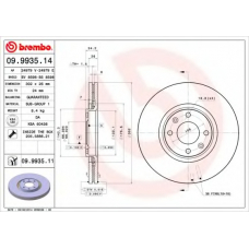 09.9935.11 BREMBO Тормозной диск