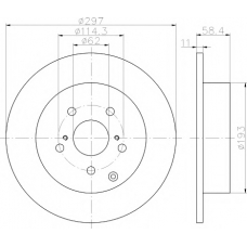 MDC2183 MINTEX Тормозной диск