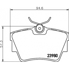 8DB 355 010-761 HELLA PAGID Комплект тормозных колодок, дисковый тормоз