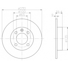 8DD 355 106-681 HELLA Тормозной диск