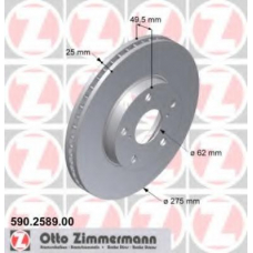 590.2589.00 ZIMMERMANN Тормозной диск