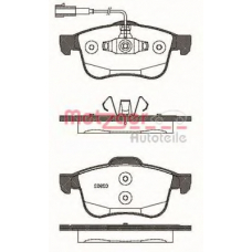 1183.12 METZGER Комплект тормозных колодок, дисковый тормоз