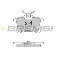 BP2701 BREMSI Комплект тормозных колодок, дисковый тормоз