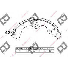 BS1158 DJ PARTS Комплект тормозных колодок