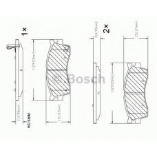 F 03B 150 310 BOSCH Комплект тормозных колодок, дисковый тормоз