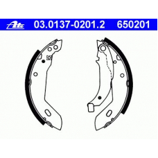 03.0137-0201.2 ATE Комплект тормозных колодок
