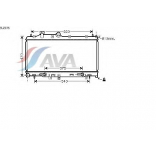 SU2076 AVA Радиатор, охлаждение двигателя