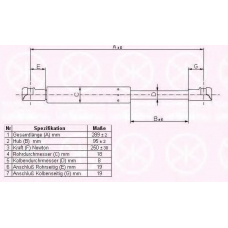 05247120 KLOKKERHOLM Газовая пружина, заднее стекло