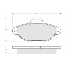 PF1241 PROCODIS FRANCE Комплект тормозных колодок, дисковый тормоз