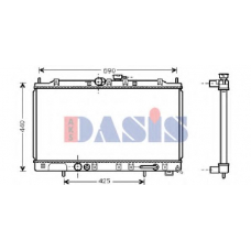 140035N AKS DASIS Радиатор, охлаждение двигателя