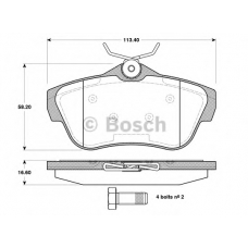 0 986 TB3 084 BOSCH Комплект тормозных колодок, дисковый тормоз