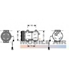 1800K277 VAN WEZEL Компрессор, кондиционер