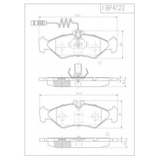 FBP4122 FI.BA Комплект тормозных колодок, дисковый тормоз