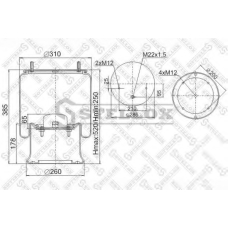 90-40231-SX STELLOX Кожух пневматической рессоры