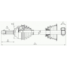 DRS6191.00 OPEN PARTS Приводной вал