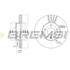 DBB559V BREMSI Тормозной диск