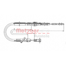 18.601 METZGER Трос, управление сцеплением