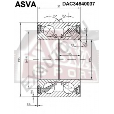 DAC34640037 ASVA Подшипник ступицы колеса