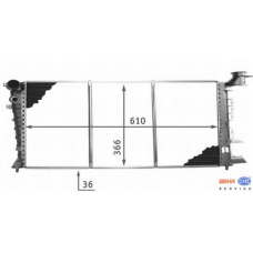 8MK 376 707-141 HELLA Радиатор, охлаждение двигателя