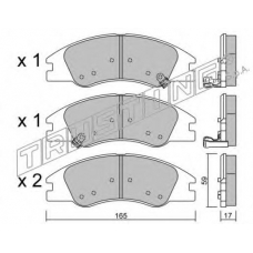 6460 TRUSTING Комплект тормозных колодок