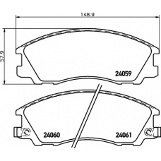 8DB 355 010-821 HELLA PAGID Комплект тормозных колодок, дисковый тормоз