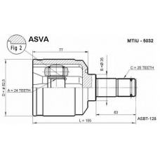 MTIU-5032 ASVA Шарнирный комплект, приводной вал