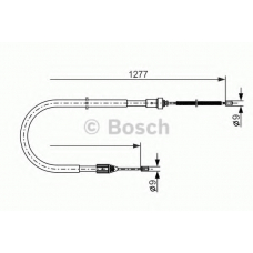 1 987 477 645 BOSCH Трос, стояночная тормозная система